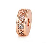 Accarugty 8mm Micro- Pave Cubic Zirconia Discs, Flat Round Brass
