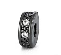 Accarugty 8mm Micro- Pave Cubic Zirconia Discs, Flat Round Brass