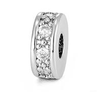 Accarugty 8mm Micro- Pave Cubic Zirconia Discs, Flat Round Brass