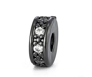 Accarugty 8mm Micro- Pave Cubic Zirconia Discs, Flat Round Brass