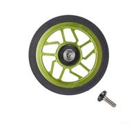 Accarugty Alloy Easy Wheel 65mm Wide with Sealed Bearing Design | 65x12.5mm wide design, alloy body, smooth rolling on various terrains, fits for brompton frames(green)
