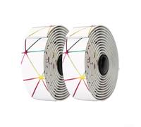 Accarugty Anti-Slip Textured Handlebar Tape for Road Cycling 2pc | Effective shock absorption, reduces hand fatigue, ideal for bumpy terrain, 3mm thickness, comfortable long rides(White Print)