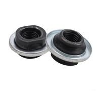 Accarugty Bicycle Axle Cones With Dust Protector, For Front Hub, 5/16 Inch And 3/8 Inch Sizes, Black Steel Cone With Silver Cover, Essential Bike Components And Parts Replacement(M8)