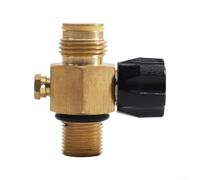Accarugty Copper Diving Tank Valve, G1 2 Thread Dive Valve, 5000 Psi Cylinder Valve, High Pressure Scuba Valve, 5 8 18 Scuba Regulator Valve(5/8 Black)