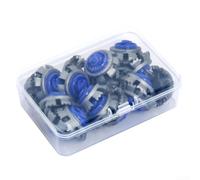Accarugty Fast Twist Golf Shoe Cleats 8 Point Rubber Spikes Anti Skid High Traction Replacement Kit, For Men's Golf Shoes Blue Grey 16 Pieces