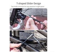 Accarugty Folding Hex Key for Bicycle Maintenance DIY | 7-piece metric set, 2.5-10mm sizes, for t-handle design, bike repair, household DIY(T25)