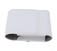 Accarugty Hard Shell Golf Rangefinder Case Leather Carry Pouch With Belt Clip Carabiner Shockproof Protective Bag, For Range Finders White
