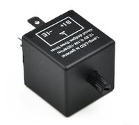 Accarugty LED Flasher Relay 12V 3-Pin, Adjustable Electronic Unit For Turn Signal Lights, Solves for hyper for flash & Bulb Out Errors On Cars, Trucks, Motorcycles, Black