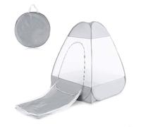 Accarugty Meditation Tent, Portable Oxford Cloth Sit-in Shelter With Mesh Net, Quick Fold Camping Cabin For Yoga And Outdoor Relaxation, Grey Or Orange(Grey)