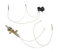 Accarugty Patio Heater Control Safety Valve And Thermocouple Tilt Switch Replacement Kit, Brass Gas Valve With 2 Probes For Outdoor Propane Heaters