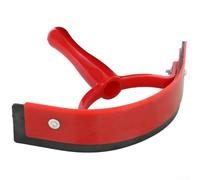 Accarugty Plastic Horse Sweat Scraper with Flexible Rubber Blade - Ergonomic Grooming Tool for Horses, Cows & Donkeys - 18.5 x 22 cm, 300g(RED)