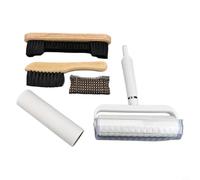 Accarugty Pool Table Brush Sets, Wooden Billiard Table Cleaner With Lint Roller And Cloth, Lasting Accessesories For Snooker Table Maintenance And Care(Yellow)