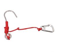 Accarugty Reef Flows Hook Single Claw, 316 Stainless-Steel Safety Buckle With Nylon Rope, Secure Anchor For SCUBA Diving And Snorkeling In Strong Currents, Blue(Red)