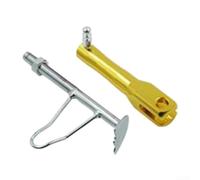 Accarugty Retractable Motorcycle Side Stand, Adjustable Aluminum Alloy Kickstand 235-270mm, Foot Support Bracket For Electric Scooters And Motorbikes(Golden)