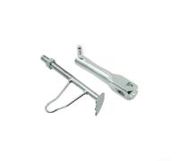 Accarugty Retractable Motorcycle Side Stand, Adjustable Aluminum Alloy Kickstand 235-270mm, Foot Support Bracket For Electric Scooters And Motorbikes(Silver)