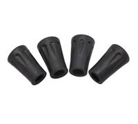 Accarugty Rubber Trekking Pole Tip Covers, Reinfor Forced End For Hiking Walking, 10Mm Inner Diameter Anti-Slip Protectors To Reduce Wear And Prevent Injury,(4Pcs)