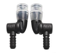 Accarugty Silicone Bite Valve Replacement Sheath for Hydration Bladder Packs - 2-Pack, 7x4x2 cm, Compatible with Most Water Bladders (Biking, Hik(IS BLACK)