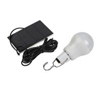 Accarugty Solar Powered Shed Light, 3W Dimmable LED Lantern With Cable, IP65 Panel For Garden, Chicken-Coop, Patio, Barn And Outdoor Camping Use