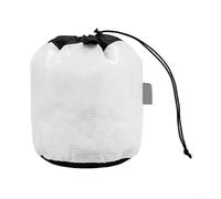 Accarugty Ultra- Light Stuff Sack, Drawstring Mesh Sack, Camping Gear Organizer, Small Electronics Case, Waterproof Nylon Pouch, Hiking Toiletry Bag(Black)