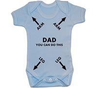 Acce Products Daddy You Can Do This Arms & Legs Baby Bodysuit/T-Shirt/Romper - 0-3 Months - Blue