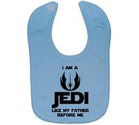 Acce Products I Am a Jedi Like My Father Before Me Baby Feeding Bib Touch Attached 0 to approx 3 Years - Blue