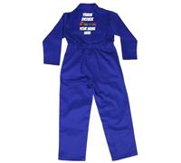 Acce Products Personalised Train Driver Colour Locomotive Baby, Toddler, Childrens, Kids, Coverall, Boilersuit, Overall Size 28, 7-8 Years Blue Optional Text to Front