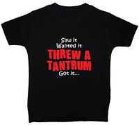Acce Products Saw it Wanted it Threw A Tantrum got it Short Sleeve Baby/Children T-Shirt/Tops - 4-5 Years - Black