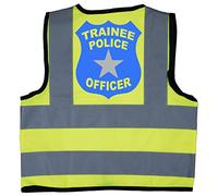 Acce Products Trainee Police Officer Baby Children Kids Hi Vis Safety Jacket Vest 0-12 Months Optional Personalised Text To Front