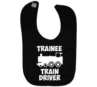 Acce Products Trainee Train Driver Baby Feeding Bib Touch Attach 0 to approx 3 Years - Black