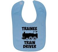 Acce Products Trainee Train Driver Baby Feeding Bib Touch Attach 0 to approx 3 Years - Blue