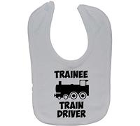 Acce Products Trainee Train Driver Baby Feeding Bib Touch Attach 0 to approx 3 Years - White