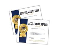 Accelerated Reader AR Certificate 30pk 8.5x11” Goals Points End of The Year School Awards Library Class Elementary School Today I Reached