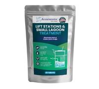 Accelerator by Dr. Pooper Lift Station & Lagoon Maintenance Tablets - Supports Routine System Flow & Freshness | Eco-Friendly, Non-Toxic, Biodegradable Formula | 25 Tablets - Made in USA