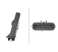 HELLA 6PV 008 890-711 Sensor, accelerator pedal position - for left-hand drive vehicles - 6-pin connector - Automatic Transmission