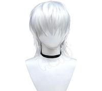 Accelerator Wig Anime Toaru Majutsu No Index Cosplay White Short Hair Fibre Synthetic Wig + Brand Wig Cap