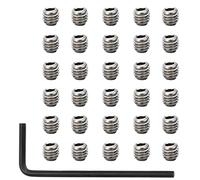 AccEncyc 10-32 x 3/16"" Socket Set Screws 30Pcs Allen Head Hex Socket Set Screws Stainless Steel Cup Point Hexagon Allen Screws with Hex Key Wrench