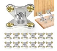 AccEncyc 12 Pack L Bracket Detachable Corner Brace Heavy Duty Right Angle Corner Bracket for Wood Furniture Cabinet Shelves Table Chair Bed