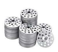 AccEncyc 200 Pcs 1" Plaster Washers Durable Metal Washers for Screws Plaster Repair Rings for Wall Ceiling Drywall Repair Metal Plaster Washers for Plaster Wall Repair