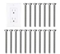AccEncyc 30 Pcs Long Outlet Screws Machine Screws 6-32 x 1-1/2 Inches Electrical Outlet Screws 304 Stainless Pan Head Steel Mounting Screws Long Outlet Extender