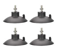 4 PCs French Fry Suction Cup Feet Commercial Suction Cup Feet with Screws for Industrial Commercial French Fry Cutter (black)