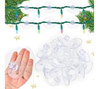 AccEncyc Christmas Light String Suction Cup Holders for Seasonal & Xmas Decorations (50Pcs)