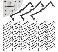 AccEncyc Pegboard Hooks, 60Pcs Plastic, Black, Fits Standard 1/4 & 1/8 inch Pegboards, Hook Locks for Organizer & Display