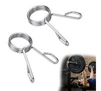 AccEncyc Spring Clip Collars 2 Inch Olympic Barbell Clamps Dumbbell Clips Weight Bar Clips for Weightlifting, Powerlifting, Strength Training (1 Pair)