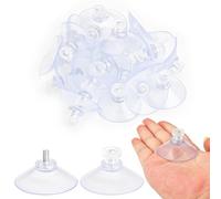 AccEncyc Suction Cup 40 mm Glass Suction Pads Clear PVC Sucker Pads Suction Holder Without Hooks for Bathroom Wall Door Glass Window Car Shade (Clear, 50pcs)