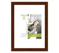 accent by nielsen Apollon Wooden Picture Frame - Wenge A4 (21x29.7cm) with White Mount for 15x20cm Picture - Float Glass and Easy Push and Turn Clips