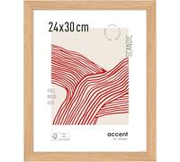 accent by nielsen Scandic - Oak Wooden Picture Frame - 24x30cm with Float Glass - Modern Scandinavian Design