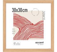 accent by nielsen Scandic - Oak Wooden Picture Frame - 30x30cm with Float Glass - Modern Scandinavian Design