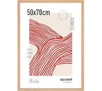 accent by nielsen Scandic - Oak Wooden Picture Frame - 50x70cm with Float Glass - Modern Scandinavian Design