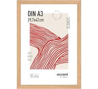 accent by nielsen Scandic - Oak Wooden Picture Frame - A3, 29.7x42cm with Float Glass - Modern Scandinavian Design