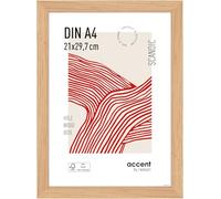 accent by nielsen Scandic - Oak Wooden Picture Frame - A4, 21x29.7cm with Float Glass - Modern Scandinavian Design